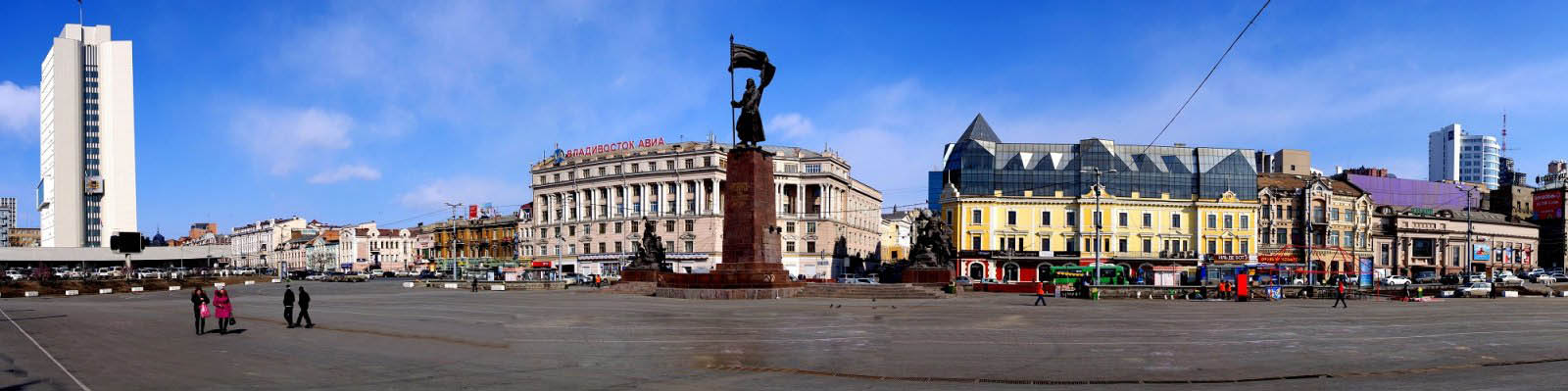 ウラジオストク市内の広場