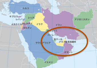 アラブ首長国連邦の地図