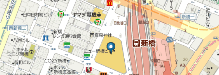 アイランド東京支社・ニュー新橋ビル9階・地図