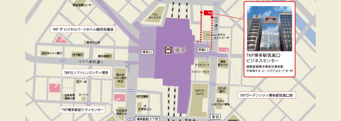 TKP博多駅筑紫口ビジネスセンター・地図