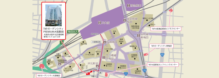 TKPガーデンシティPREMIUM大阪駅前地図