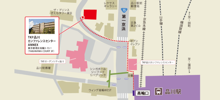 TKP品川カンファレンスセンターANNEX・地図