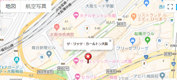 ザ・リッツ・カールトン大阪・会場地図