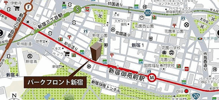 ビヨンドボーダーズ本社・パークフロント新宿・会場地図