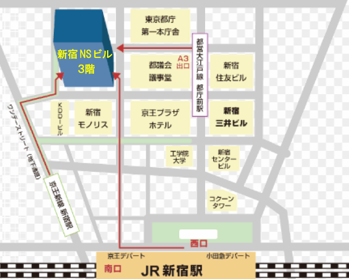 新宿NSビル・地図