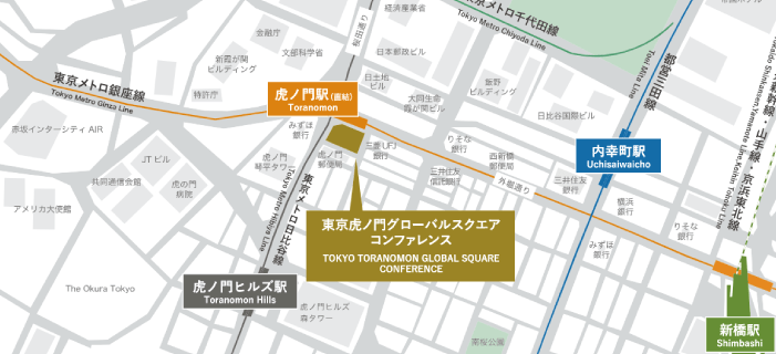 東京虎ノ門グローバルスクエア・地図