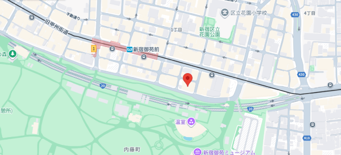 JF新宿御苑ビル6階 FORESTセミナールーム会場地図